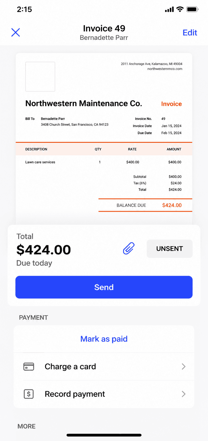 Invoice2go invoice preview before sending